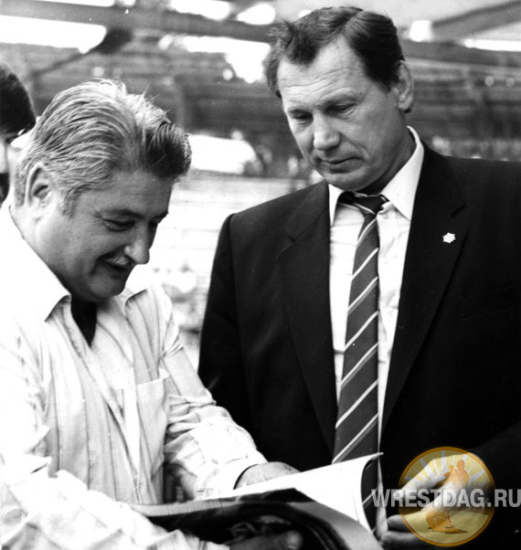 Себастьян Гийом с Александром Медведем на турнире на призы Али Алиев в Махачкале. 1983 г.